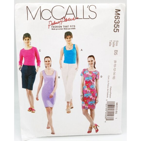 McCalls Pattern M6355 Size B5 8-16 Misses Fashion Tops and Dresses Clothes Uncut - Picture 1 of 2